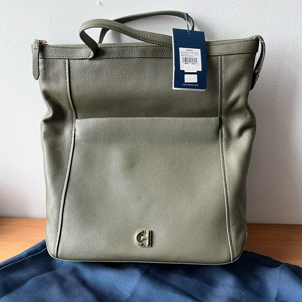 Cole Haan Grand Ambition Convertible Leather Backpack, Brand New with Tags